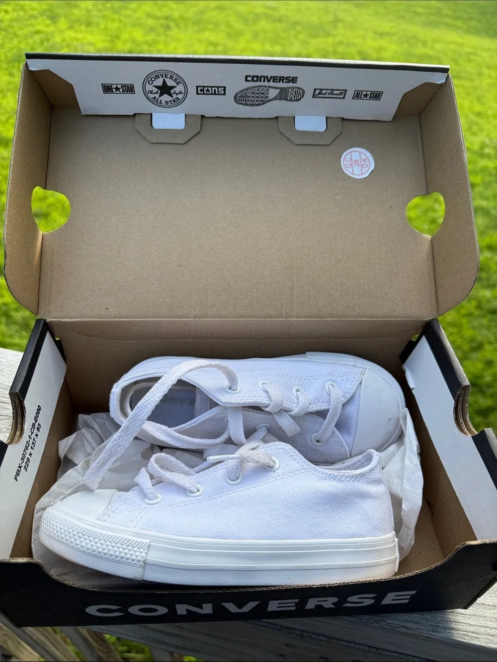 Converse Kids Low-Top Sneakers in White